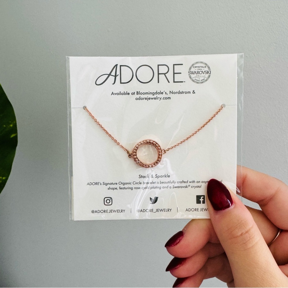ADORE WITH SWARVOSKI | Rose Gold Bracelet With Swarvoski Crystal